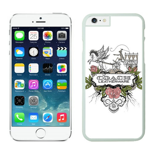 Coach Carriage Logo White iPhone 6 Cases EZY - Click Image to Close